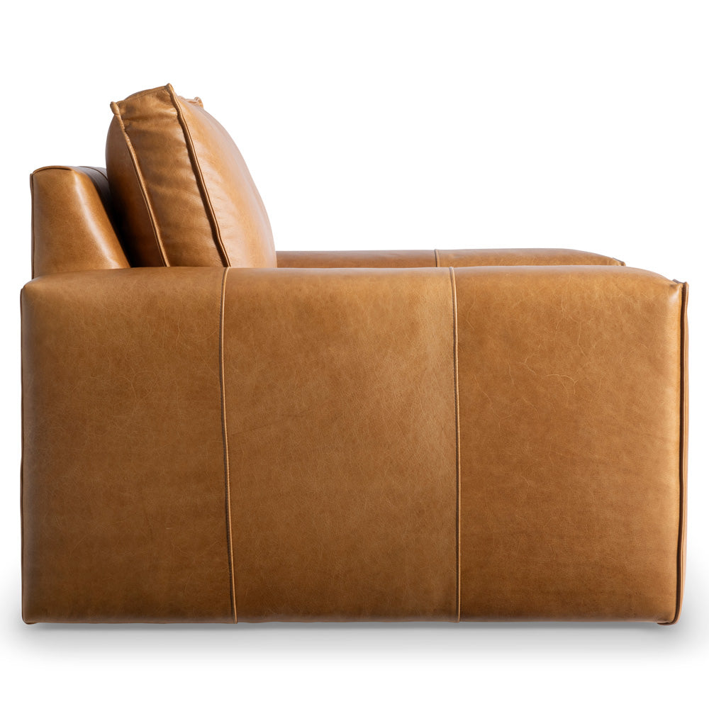 Bernhardt - Nest Leather Swivel Chair in Tan - 332SLO view 3