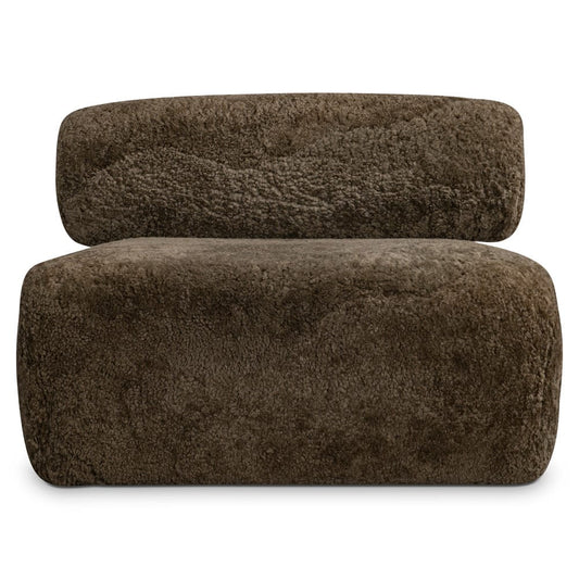 Bernhardt - Paley Shearling Swivel Chair in Brown - N153SO view 2