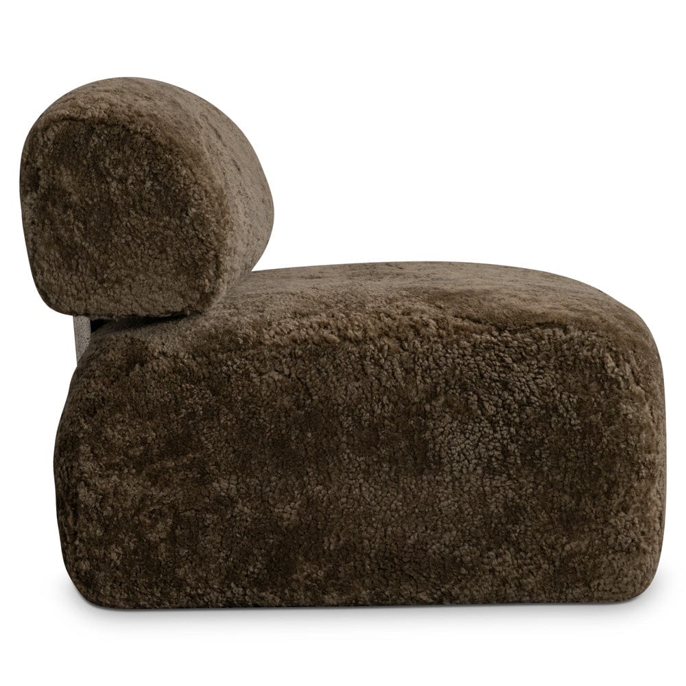 Bernhardt - Paley Shearling Swivel Chair in Brown - N153SO view 3