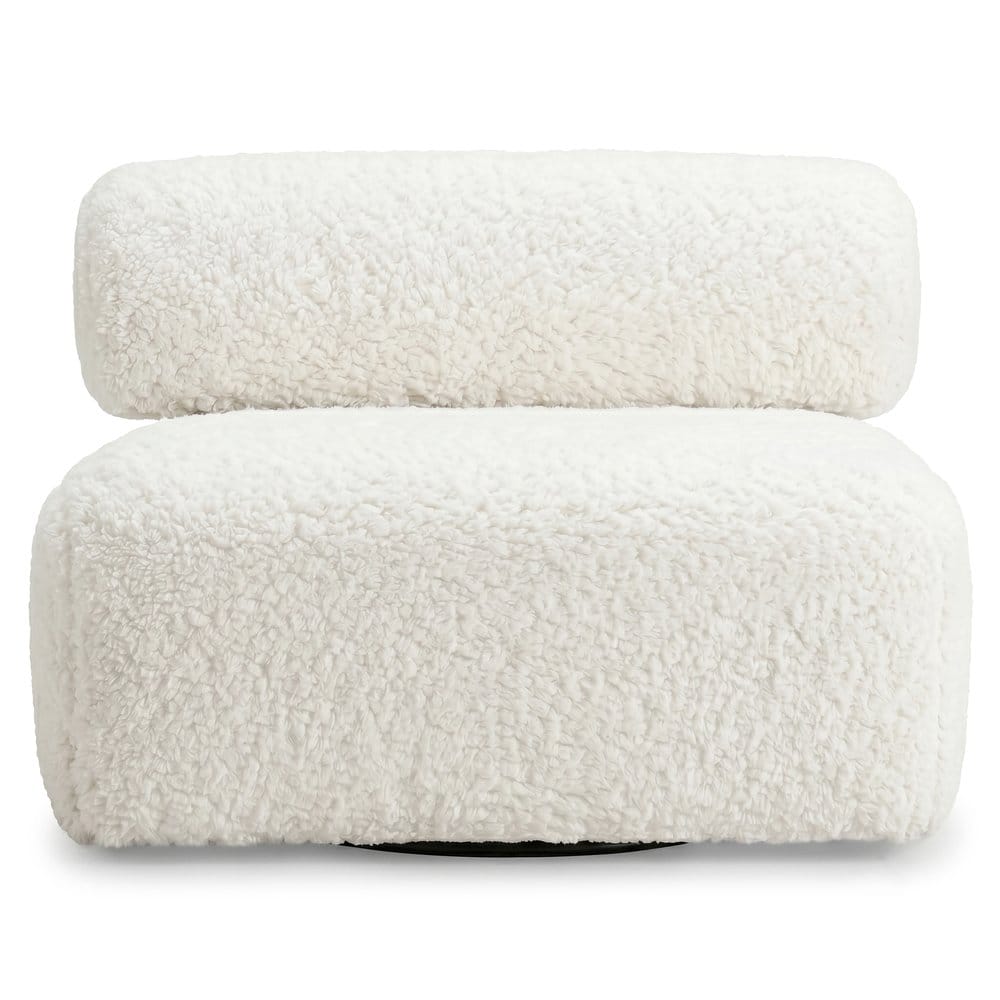 Bernhardt - Paley Shearling Swivel Chair, Ivory - N153SCO view 2