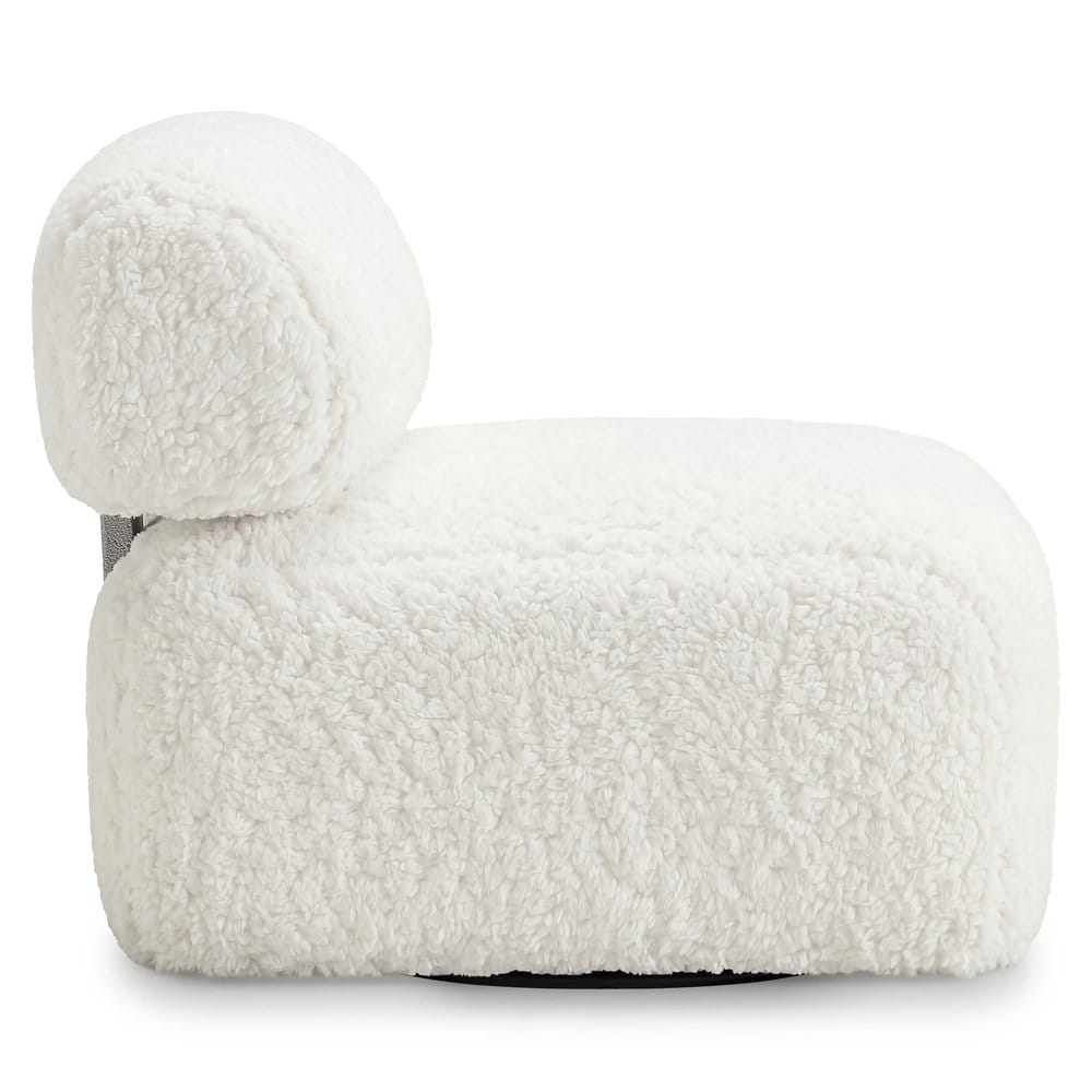 Bernhardt - Paley Shearling Swivel Chair, Ivory - N153SCO view 3