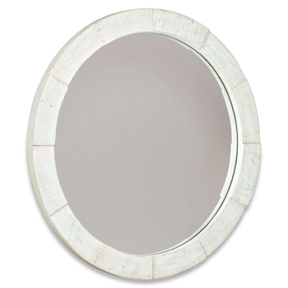 Bernhardt - Piper Round Mirror in Brushed White - 398333W view 1