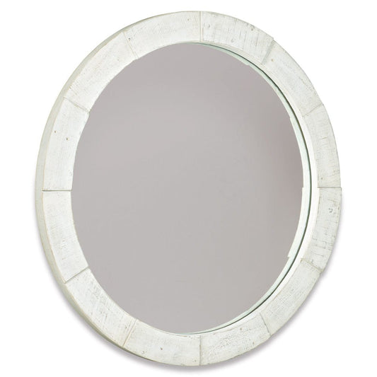 Bernhardt - Piper Round Mirror in Brushed White - 398333W view 1