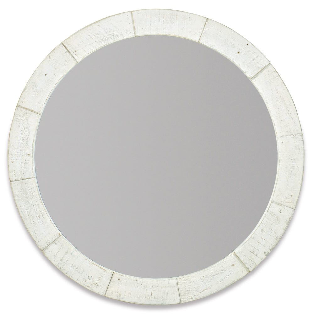 Bernhardt - Piper Round Mirror in Brushed White - 398333W view 2