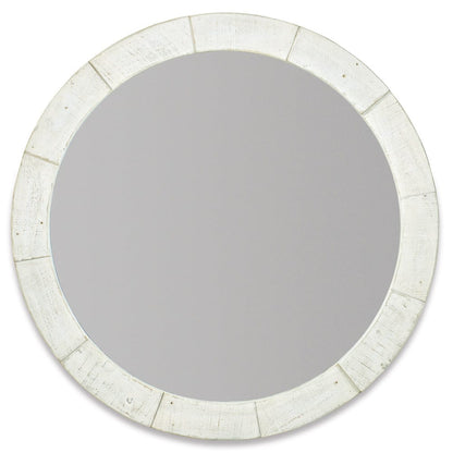 Bernhardt - Piper Round Mirror in Brushed White - 398333W view 2