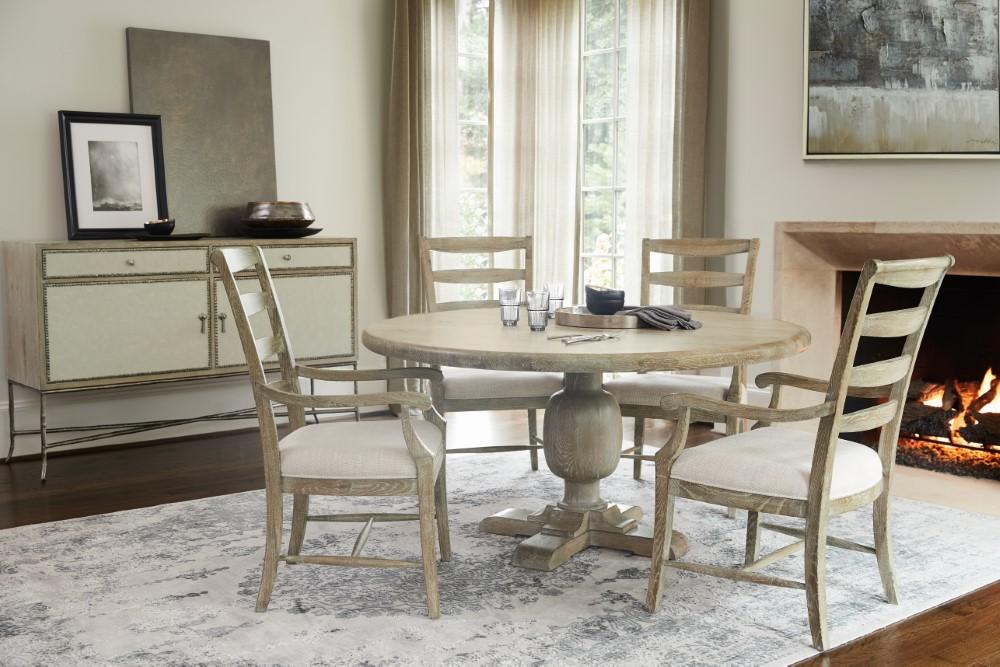Bernhardt - Rustic Patina Ladderback Side Chair in Sand Finish - 387555_CLOSEOUT veiw 6