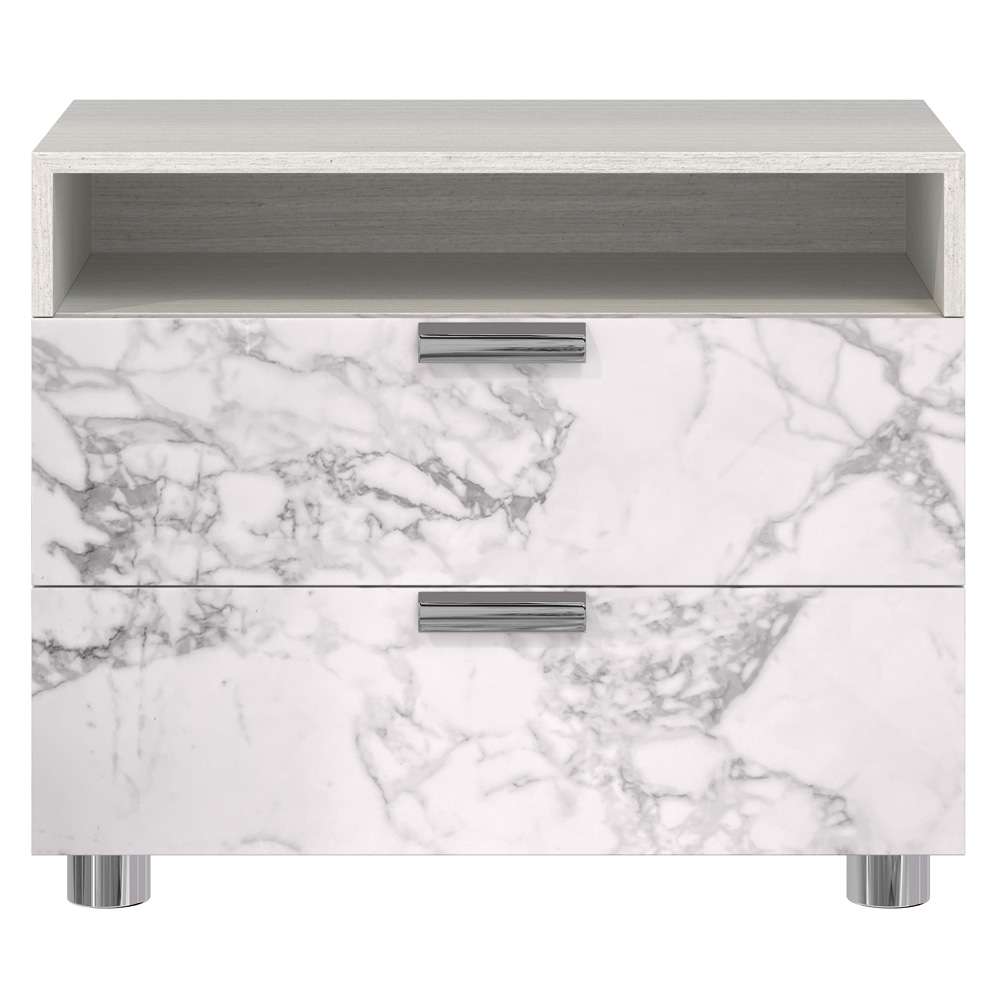 Bernhardt - Stratum Nightstand with 2 Arabescato Drawers - 325230 veiw 1