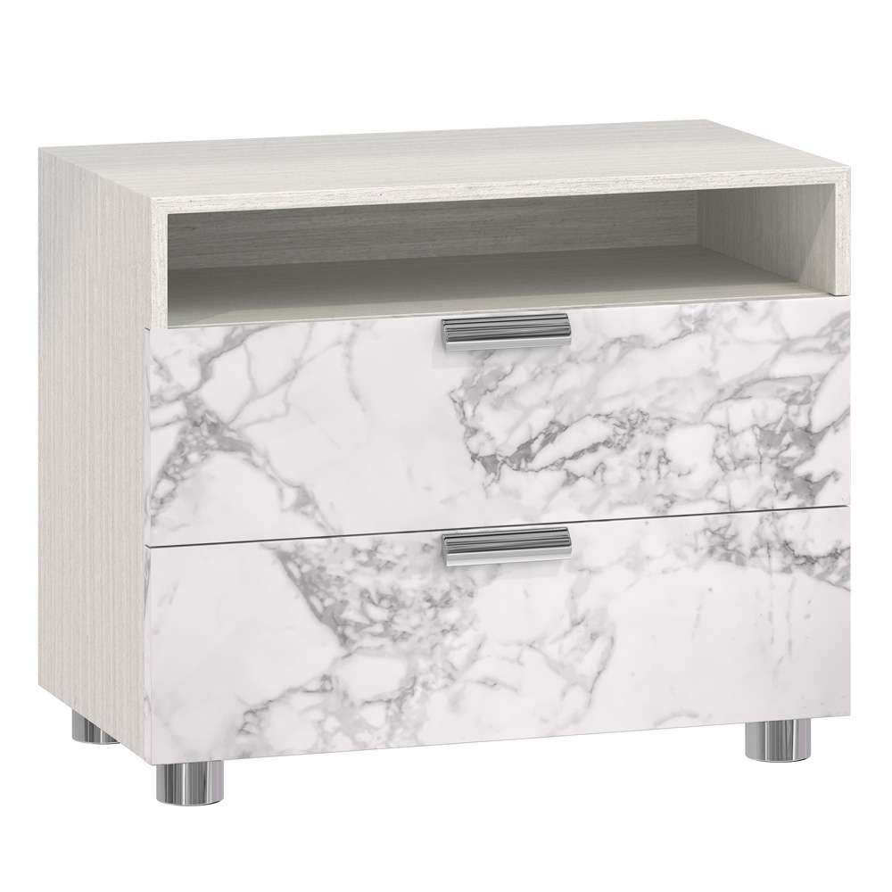 Bernhardt - Stratum Nightstand with 2 Arabescato Drawers - 325230 veiw 2