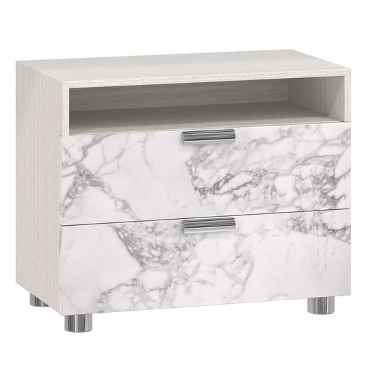 Bernhardt - Stratum Nightstand with 2 Arabescato Drawers - 325230 veiw 2