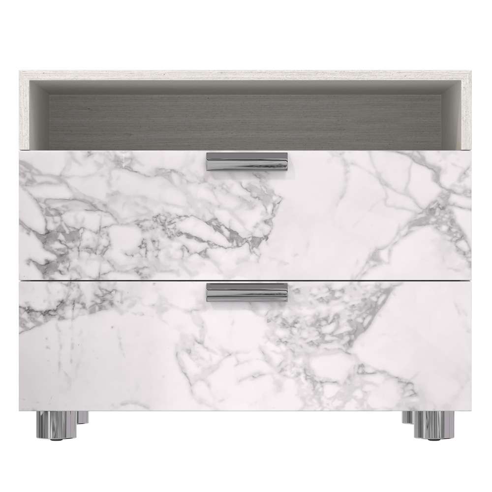 Bernhardt - Stratum Nightstand with 2 Arabescato Drawers - 325230 veiw 3