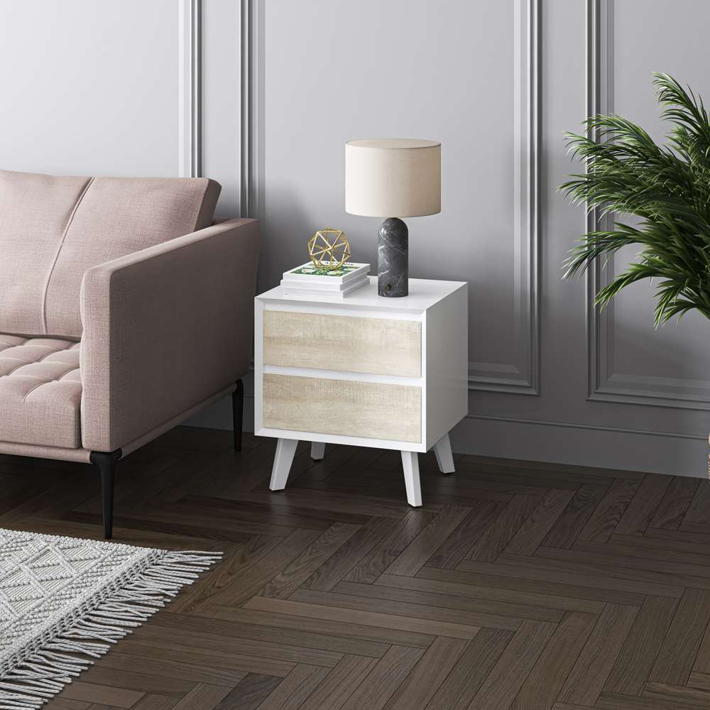 Bestar - Adara 19W End Table in Uv White &Amp; Mountain Ash Grey - 118240-000001 veiw 7