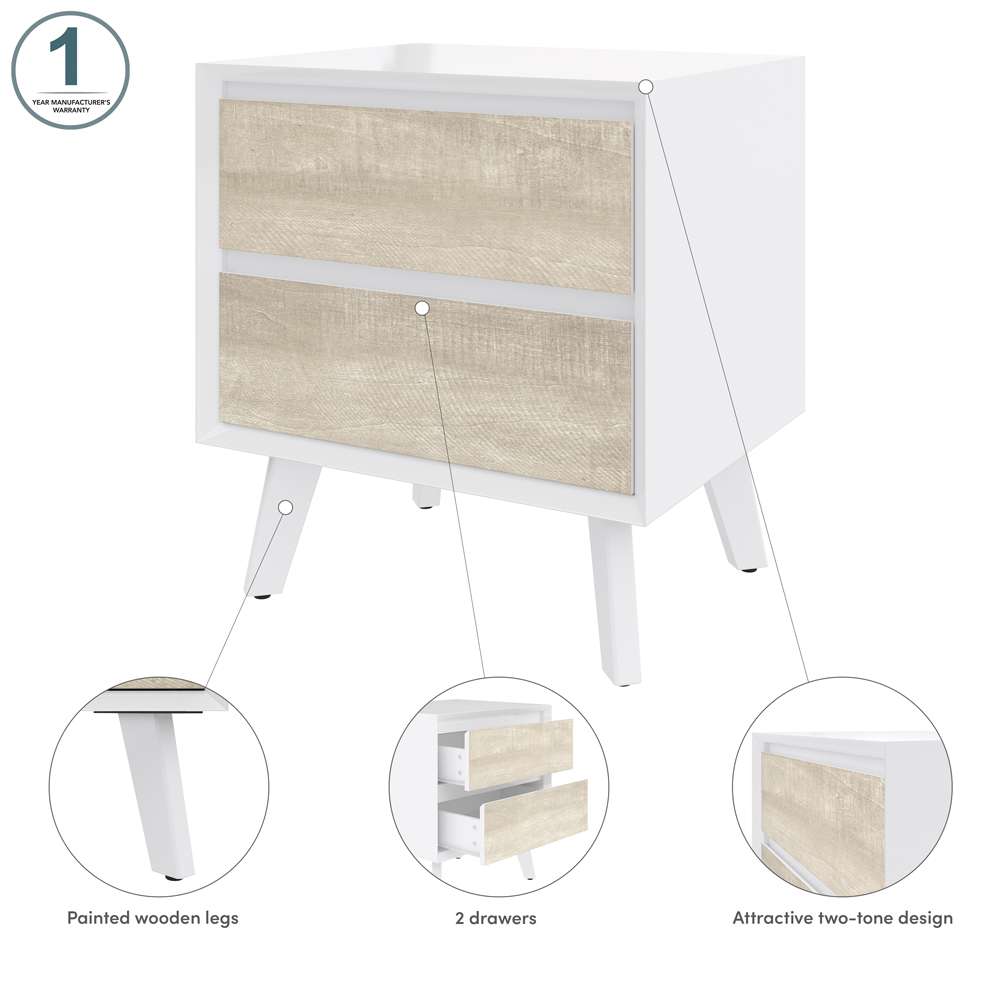 Bestar - Adara 19W End Table in Uv White &Amp; Mountain Ash Grey - 118240-000001 veiw 9