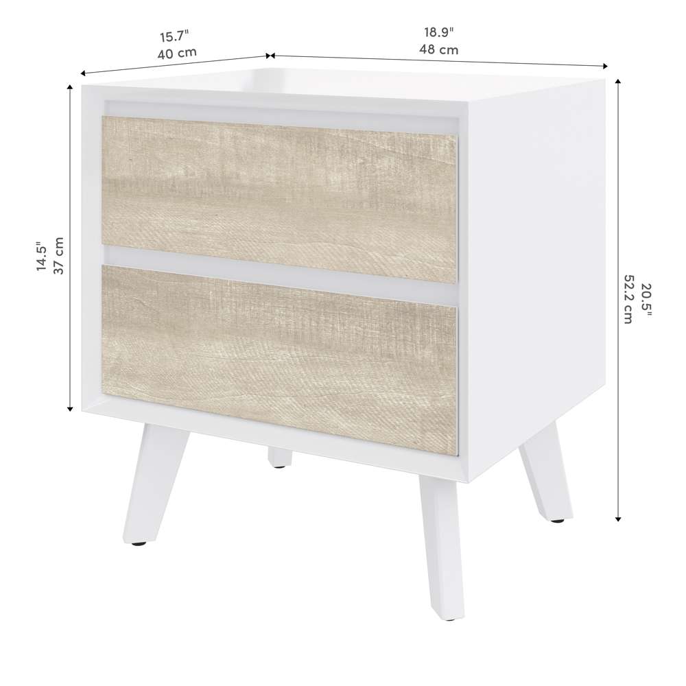 Bestar - Adara 19W End Table in Uv White &Amp; Mountain Ash Grey - 118240-000001 veiw 10