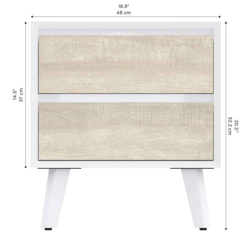 Bestar - Adara 19W End Table in Uv White &Amp; Mountain Ash Grey - 118240-000001 veiw 11