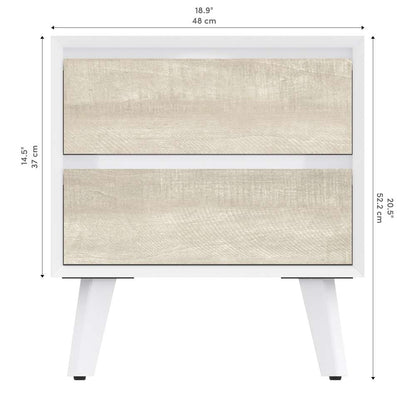 Bestar - Adara 19W End Table in Uv White &Amp; Mountain Ash Grey - 118240-000001 veiw 11