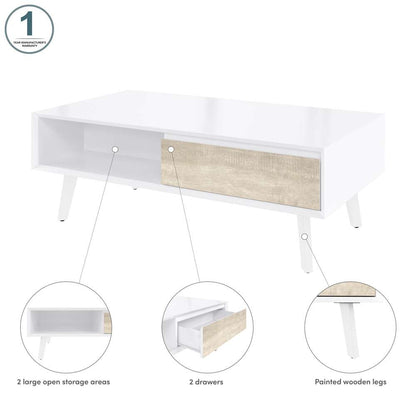 Bestar - Adara 48W Coffee Table in Uv White &Amp; Mountain Ash Grey - 118160-000001 veiw 9