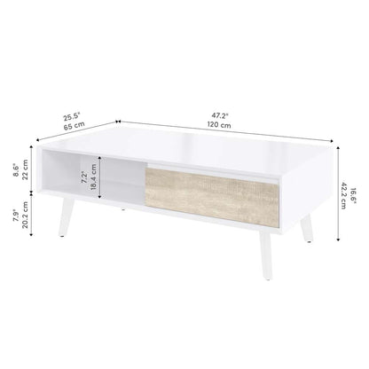 Bestar - Adara 48W Coffee Table in Uv White &Amp; Mountain Ash Grey - 118160-000001 veiw 10