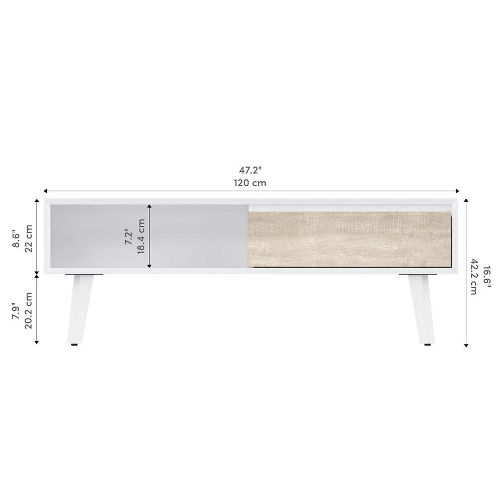 Bestar - Adara 48W Coffee Table in Uv White &Amp; Mountain Ash Grey - 118160-000001 veiw 11