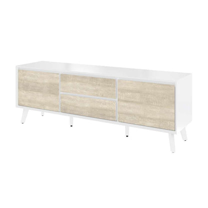 Bestar - Adara 63W Tv Stand For 55 Inch Tv in Uv White &Amp; Mountain Ash Grey - 118200-000001 veiw 1