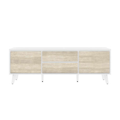 Bestar - Adara 63W Tv Stand For 55 Inch Tv in Uv White &Amp; Mountain Ash Grey - 118200-000001 veiw 2