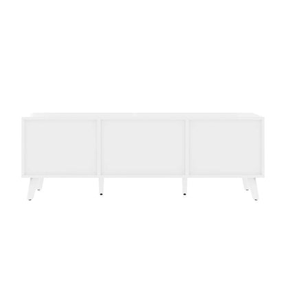 Bestar - Adara 63W Tv Stand For 55 Inch Tv in Uv White &Amp; Mountain Ash Grey - 118200-000001 veiw 4