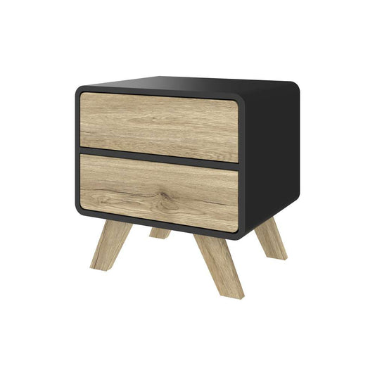 Bestar - Alhena 20W End Table in Uv Black &Amp; Sandy Brown Oak - 119240-000133 veiw 1