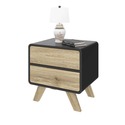 Bestar - Alhena 20W End Table in Uv Black &Amp; Sandy Brown Oak - 119240-000133 veiw 6