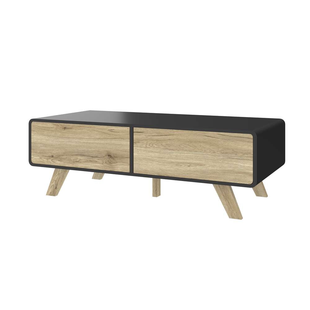 Bestar - Alhena 48W Coffee Table in Uv Black &Amp; Sandy Brown Oak - 119161-000133 veiw 1