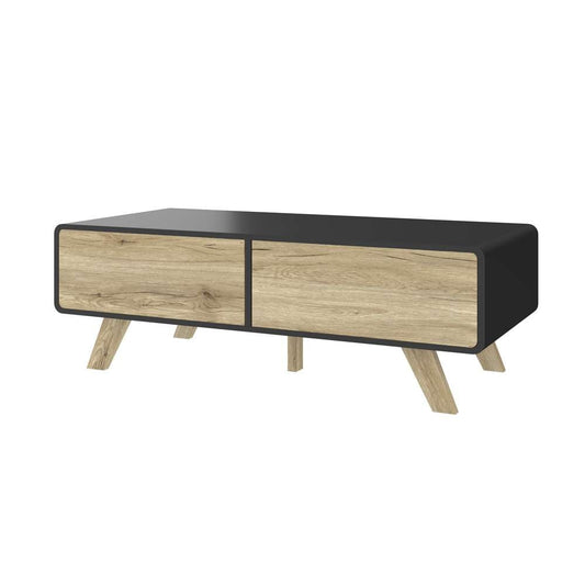 Bestar - Alhena 48W Coffee Table in Uv Black &Amp; Sandy Brown Oak - 119161-000133 veiw 1