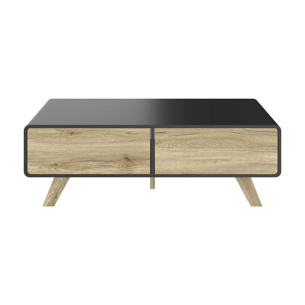 Bestar - Alhena 48W Coffee Table in Uv Black &Amp; Sandy Brown Oak - 119161-000133 veiw 2