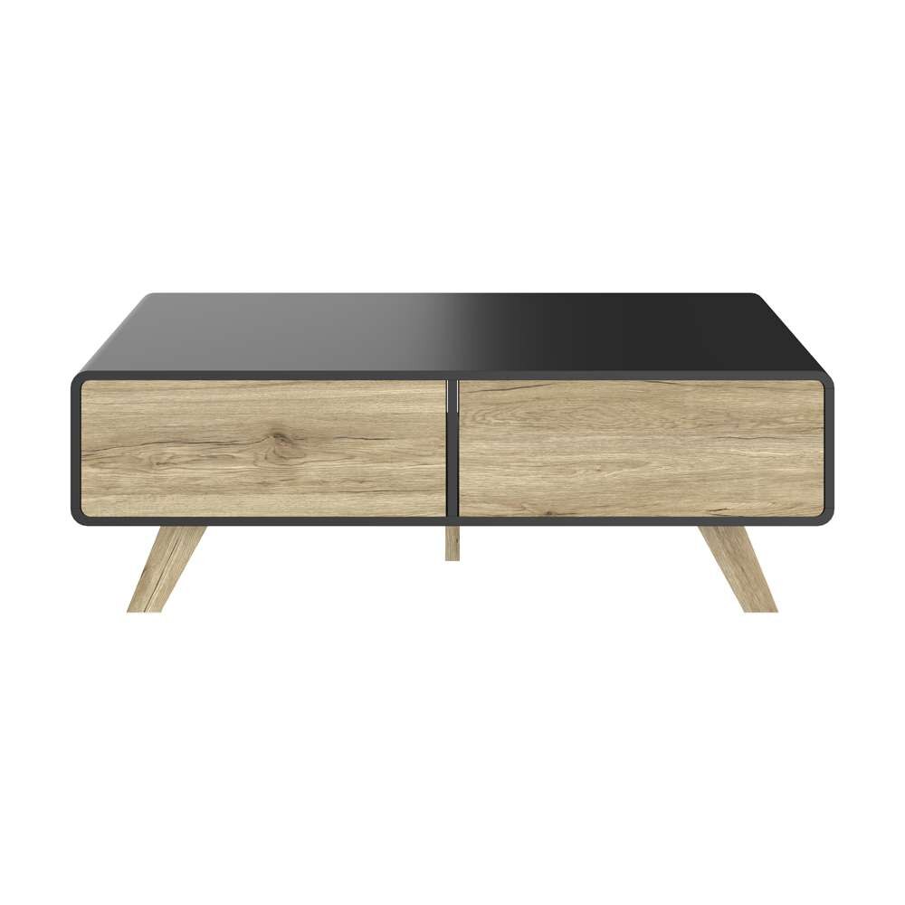 Bestar - Alhena 48W Coffee Table in Uv Black &Amp; Sandy Brown Oak - 119161-000133 veiw 4