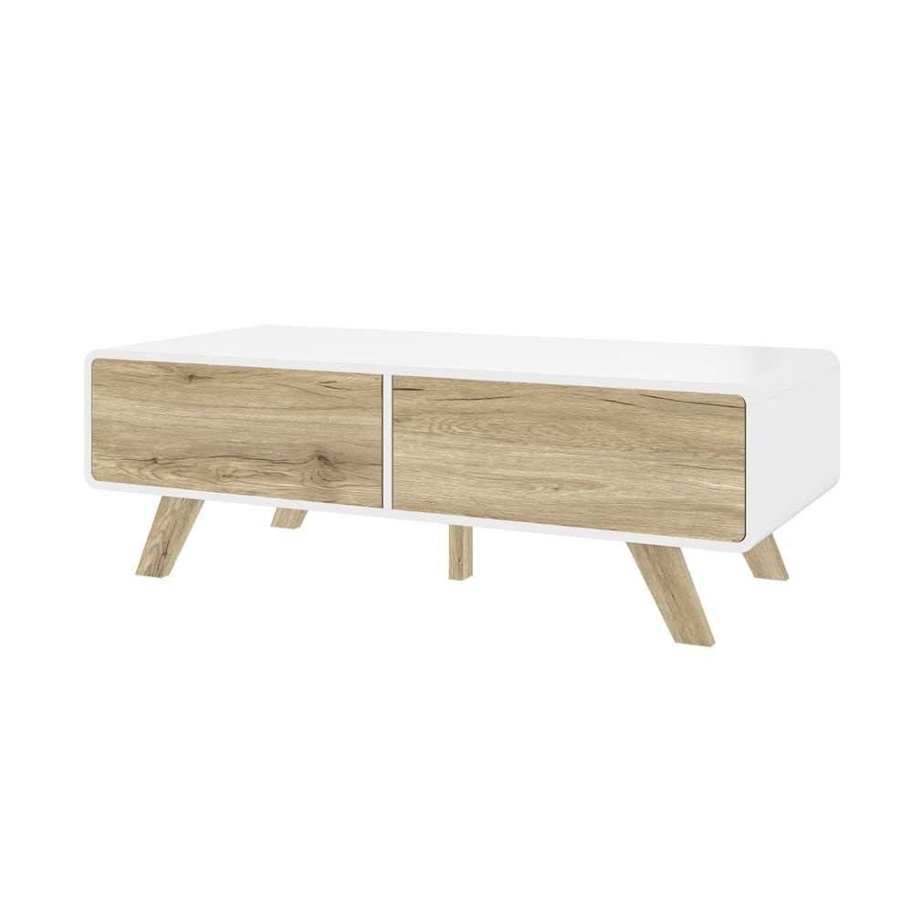Bestar - Alhena 48W Coffee Table in Uv White &Amp; Sandy Brown Oak - 119161-000001 veiw 1