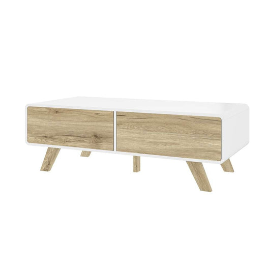 Bestar - Alhena 48W Coffee Table in Uv White &Amp; Sandy Brown Oak - 119161-000001 veiw 1