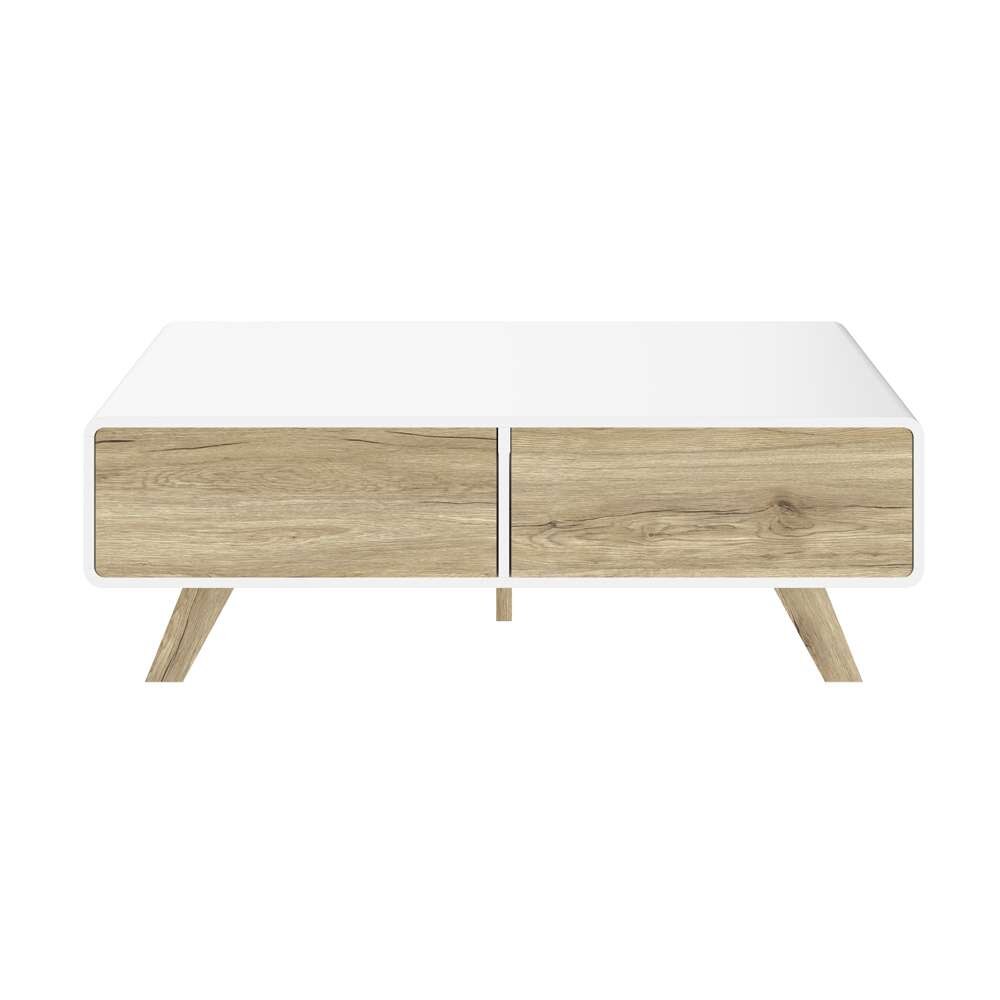 Bestar - Alhena 48W Coffee Table in Uv White &Amp; Sandy Brown Oak - 119161-000001 veiw 4