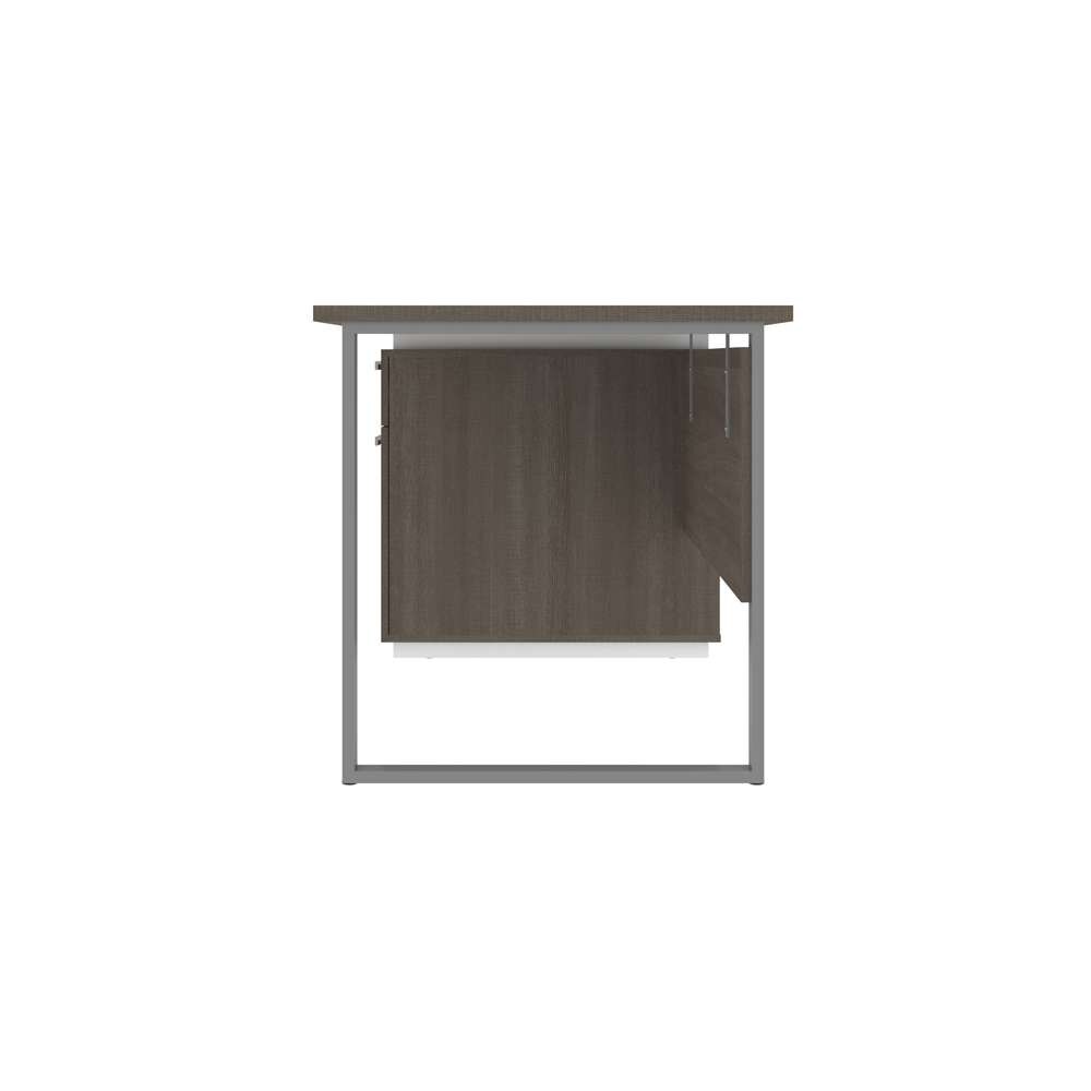 Bestar - Aquarius 66W Desk with Single Pedestal in Bark Grey & White - 114400-000047 veiw 4