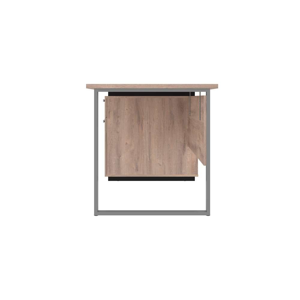 Bestar - Aquarius 66W Desk with Single Pedestal in Rustic Brown & Graphite - 114400-000009 veiw 4