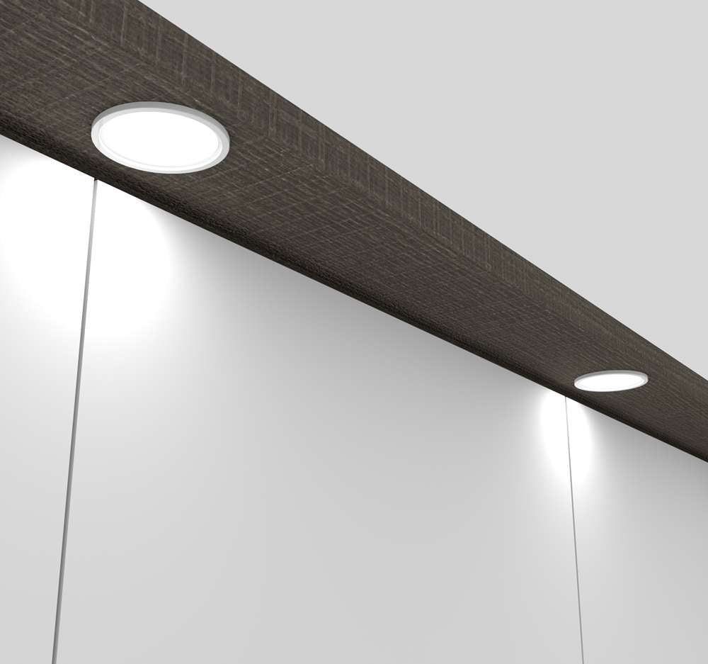 Bestar - Cielo 125W Queen Murphy Bed and 2 Shelving Units with Drawers (124W) in Bark Grey & White - 80885-47 veiw 4