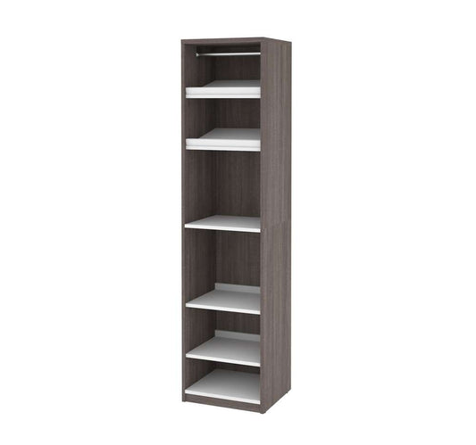 Bestar - Cielo 20W 19.5 Closet Organizer in Bark Grey & White - 80167-47 veiw 1