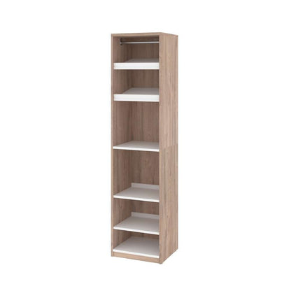 Bestar - Cielo 20W 19.5 Closet Organizer in Rustic Brown & White - 80167-000009 veiw 1
