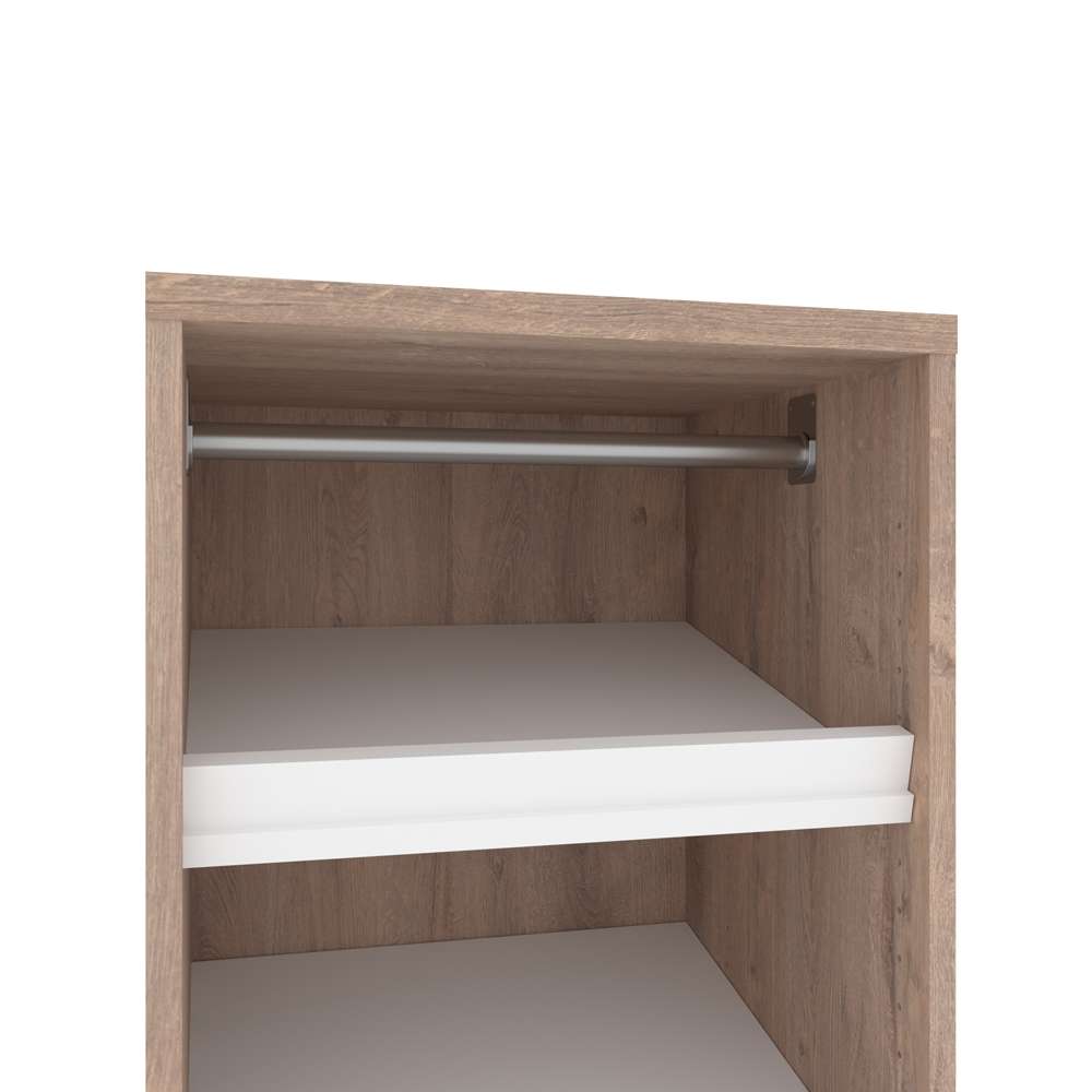 Bestar - Cielo 20W 19.5 Closet Organizer in Rustic Brown & White - 80167-000009 veiw 4