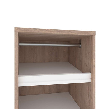Bestar - Cielo 20W 19.5 Closet Organizer in Rustic Brown & White - 80167-000009 veiw 4