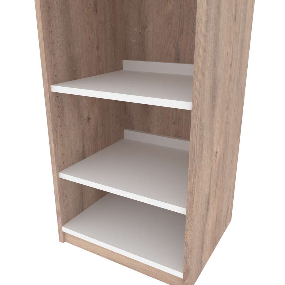 Bestar - Cielo 20W 19.5 Closet Organizer in Rustic Brown & White - 80167-000009 veiw 5