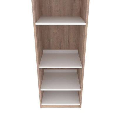 Bestar - Cielo 20W 19.5 Closet Organizer in Rustic Brown & White - 80167-000009 veiw 6