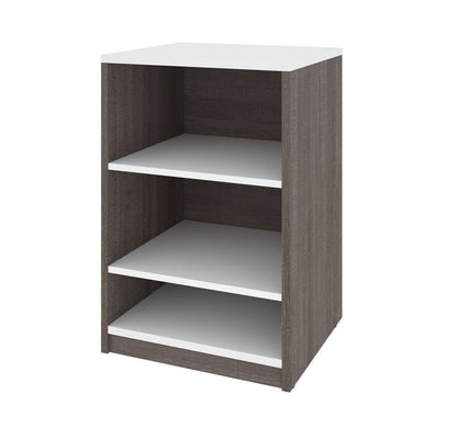 Bestar - Cielo 20W Low Shelving Unit in Bark Grey & White - 80169-1147 veiw 1