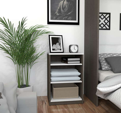 Bestar - Cielo 20W Low Shelving Unit in Bark Grey & White - 80169-1147 veiw 3