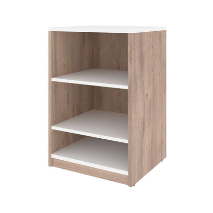 Bestar - Cielo 20W Low Shelving Unit in Rustic Brown & White - 80169-000009 veiw 1
