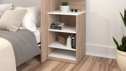 Bestar - Cielo 20W Low Shelving Unit in Rustic Brown & White - 80169-000009 veiw 2