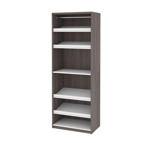 Bestar - Cielo 30W 29.5 Closet Organizer in Bark Grey & White - 80166-47 veiw 1