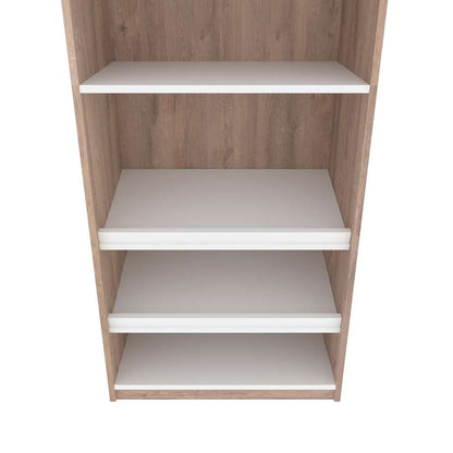 Bestar - Cielo 30W 29.5 Closet Organizer in Rustic Brown & White - 80166-000009 veiw 4