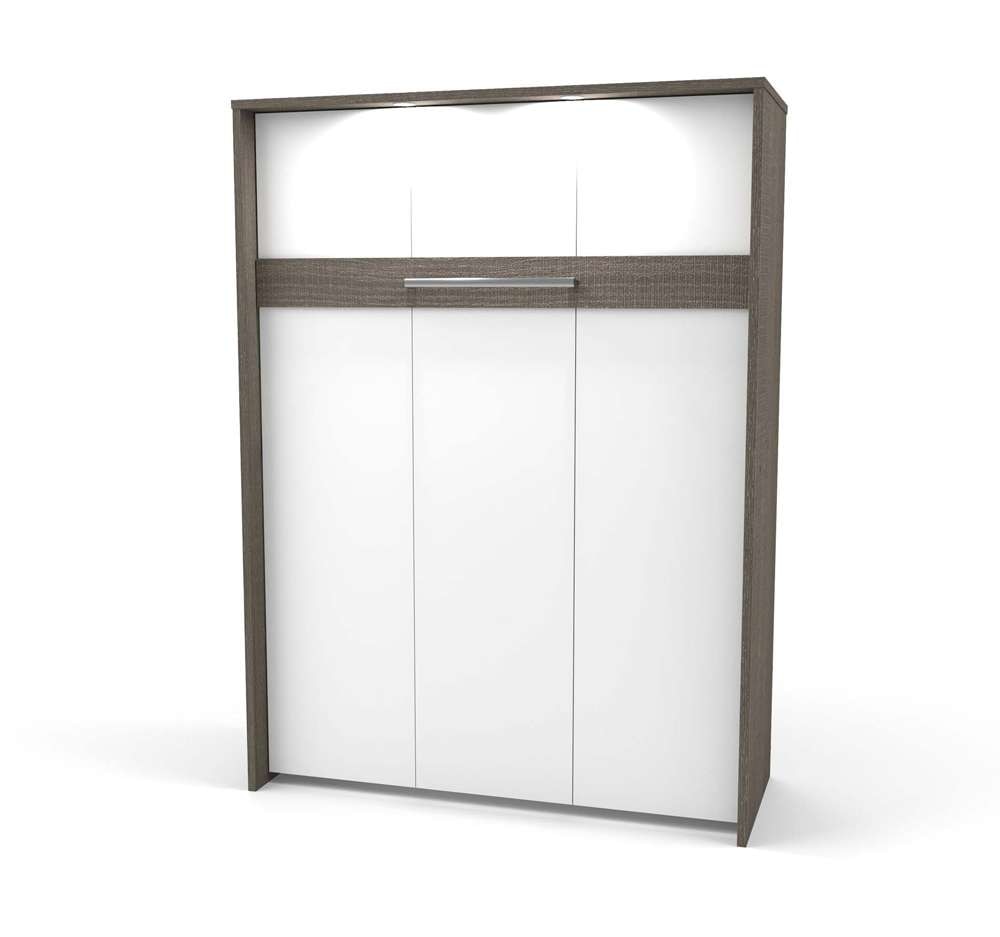 Bestar - Cielo 60W 59W Full Murphy Bed in Bark Grey & White - 80183-47 veiw 1
